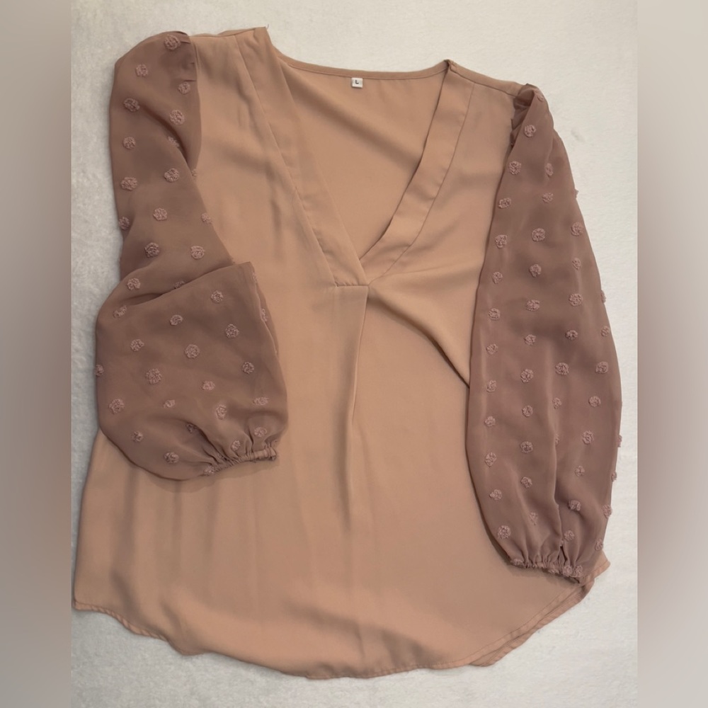 #V-Neck Blouse - Picture 7 of 9